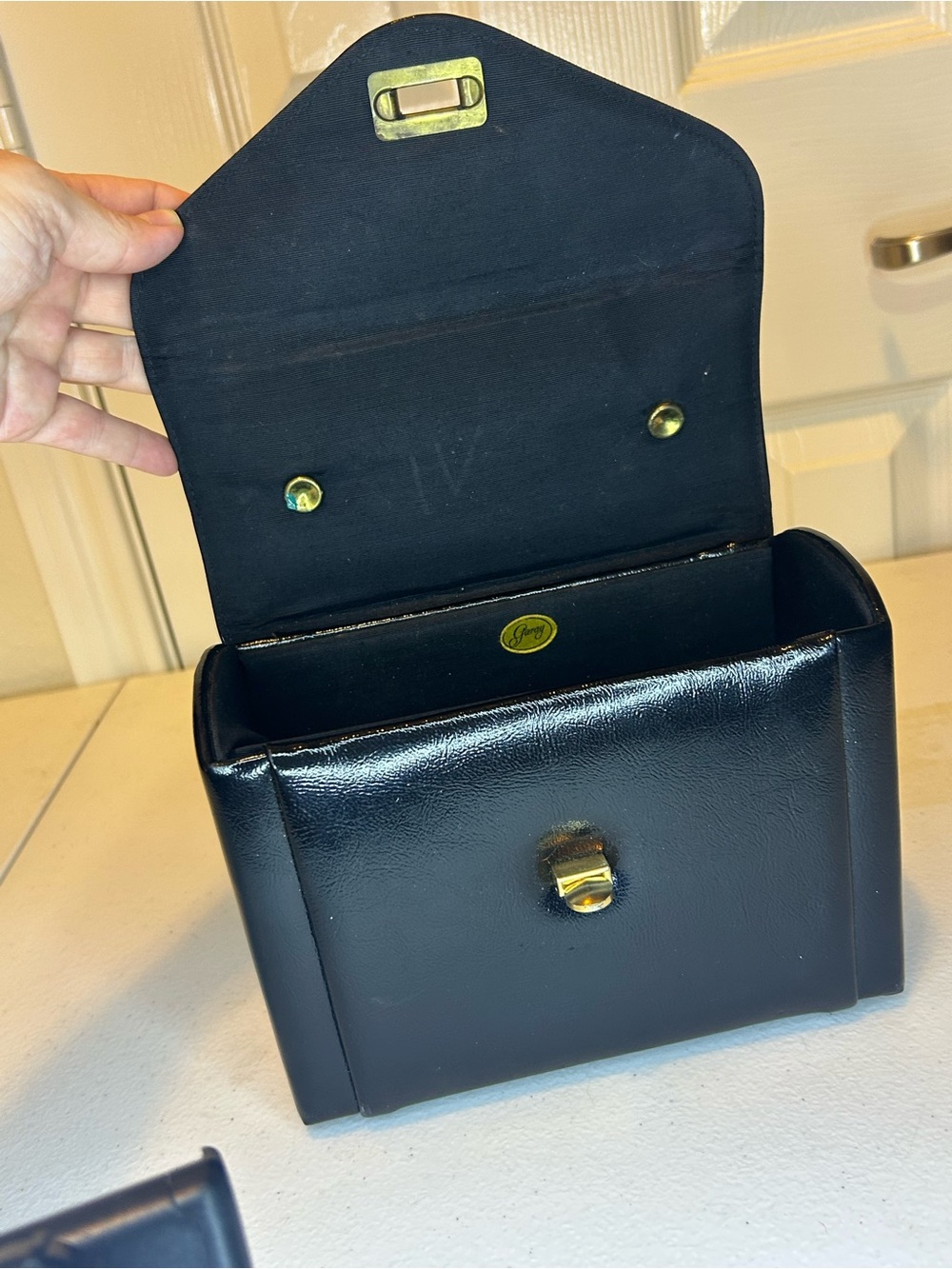 Garay Vintage Purse from 1960’s Black Mini Top-Handle Bag - Picture 7 of 11